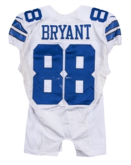 2014 Dez Bryant Game Used Dallas Cowboys White Jersey Photo Matched To 11/23/2014 (Resolution Photomatching)